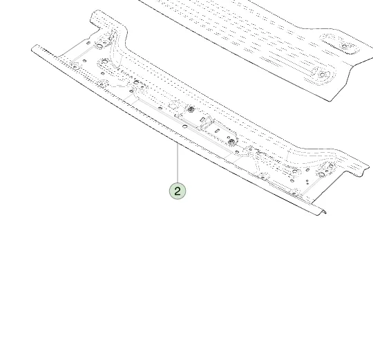 1780926-ST-F Збірка нижнього переднього перемичка (хедера) ASSEMBLY – FRONT HEADER LOWER
