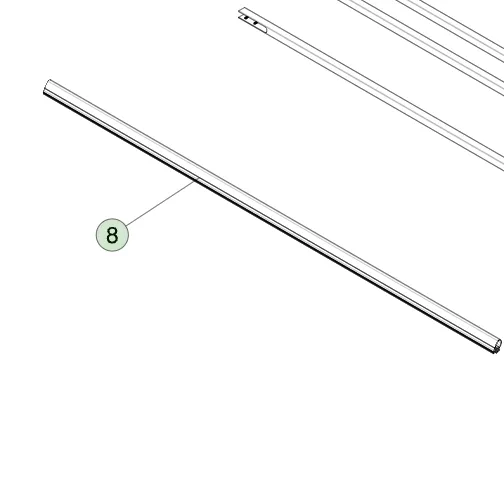 1906550-00-A Ущільнювач “булб” для планки SLAT BULB SEALING