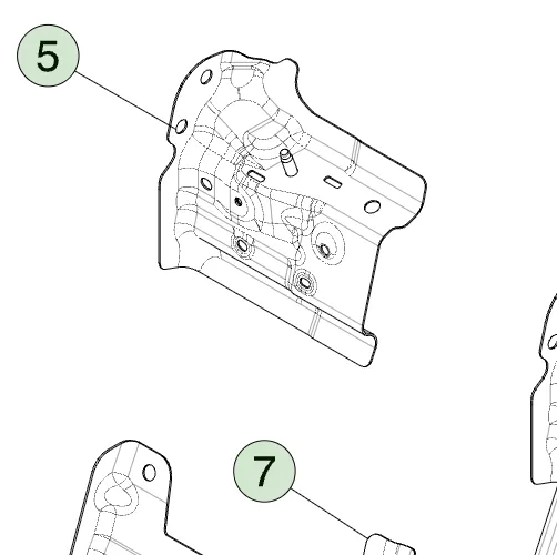 1782822-ST-E Збірка правої верхньої поперечної балки задньої стінки з елементом glove ASSEMBLY – REAR WALL UPPER CROSSMEMBER GLOVE – RIGHT HAND