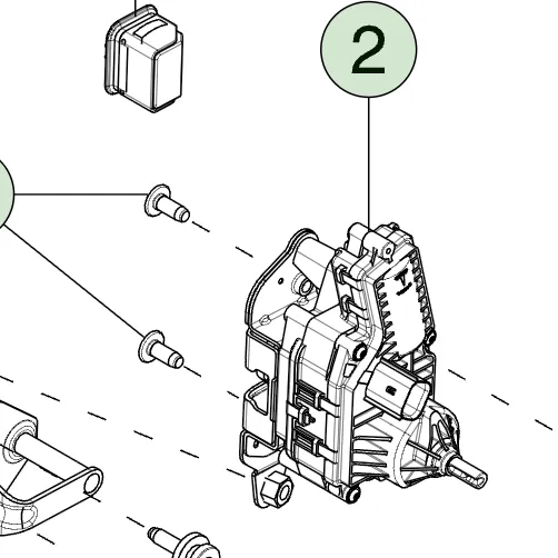 1857042-00-A Замок із довтягуванням заднього борту права сторона TAILGATE CINCHING LATCH – RIGHT HAND