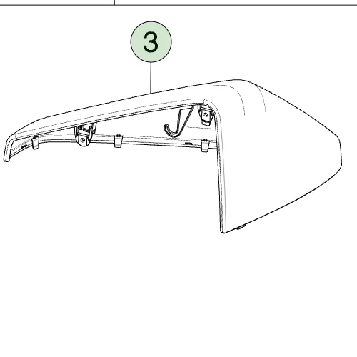 2037462-00-A Кришка корпусу зовнішнього дзеркала — ліва сторона EXTERIOR MIRROR SKULL CAP – LEFT HAND