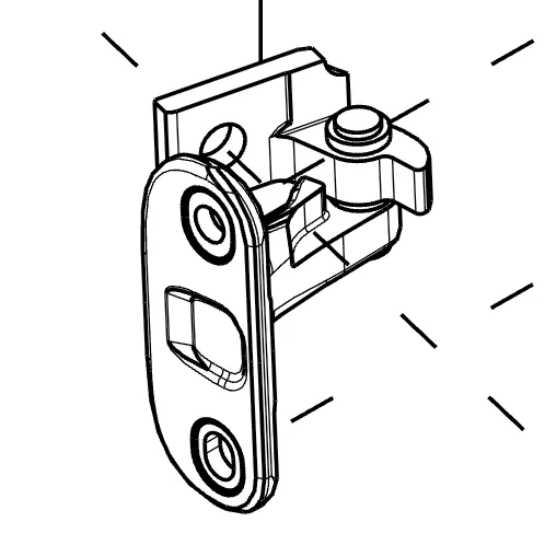 1801462-ST-A Верхня петля задніх дверей ліва DOOR HINGE – REAR – UPPER – LEFT HAND