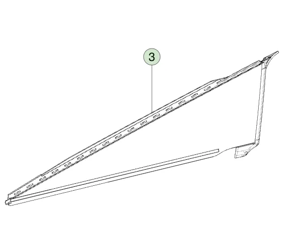 1818075-00-B Збірка переднього правого кутового скла FRONT QUARTER GLASS ASSEMBLY – RIGHT HAND