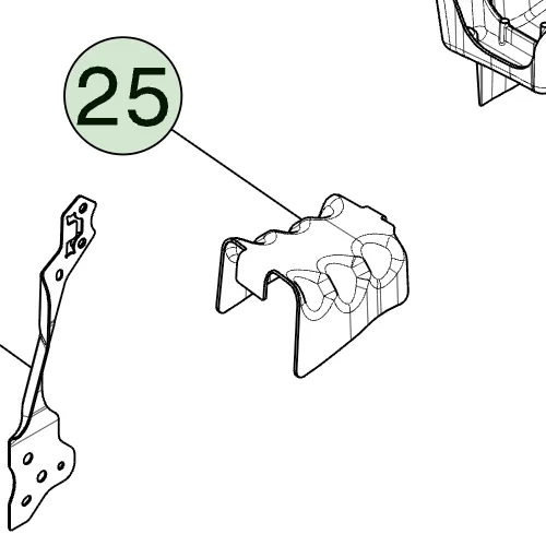 1979248-S0-B Опорна пластина правої секції заднього лонжерона BACKING PLATE – REAR RAIL SECTION – RIGHT HAND
