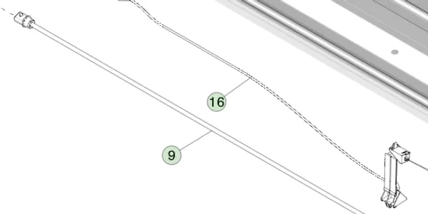 1857016-00-B Торсійний (крутильний) стрижень заднього борту TAILGATE TORSION ROD 1857016-00-B Торсійний (крутильний) стрижень заднього борту TAILGATE TORSION ROD