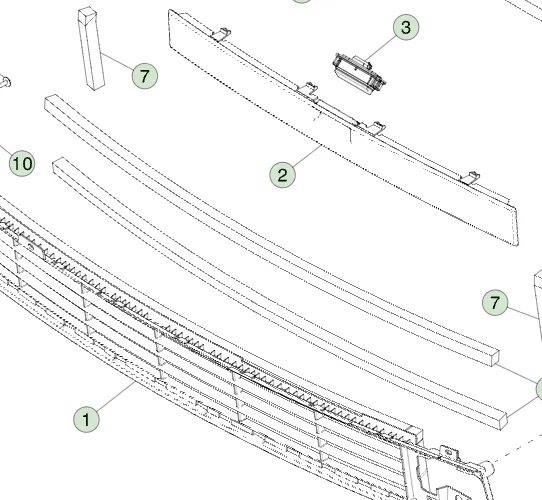 1846457-00-A Верхня/нижня поролонова ущільнювальна прокладка FOAM SEAL – UPPER/LOWER
