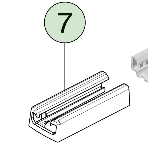 1551555-00-C Кришка рейки першого ряду сидінь FIRST ROW TRACK COVER