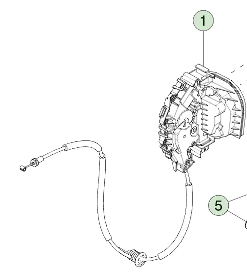1852217-00-D Засувка (замок) передніх правих дверей DOOR LATCH – FRONT RIGHT HAND