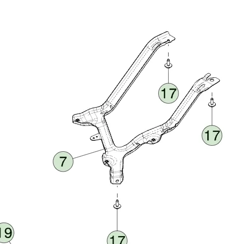 1807707-00-H Правий кронштейн дифузора DIFFUSER BRACKET – RIGHT HAND