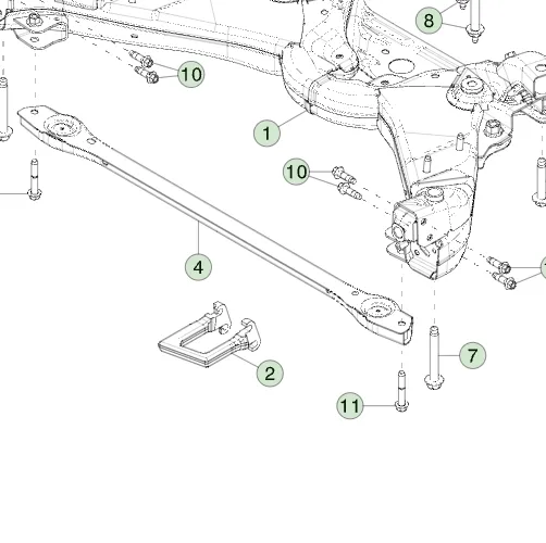 1250531-00-B Передня поперечна балка кузова FORE CROSSMEMBER STRUCTURE