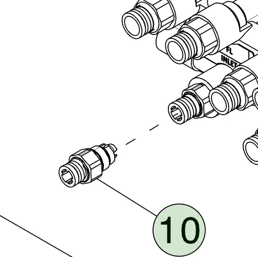 1051373-00-A Пневматичний з’єднувач VOSS 203 для трубки 6 мм VOSS 203 – 6mm CONNECTOR