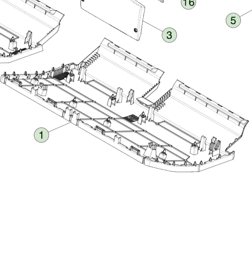 1820022-00-B Нижня частина сидіння другого ряду — ліва сторона  2ND ROW SEAT UNDERBELLY – LEFT HAND
