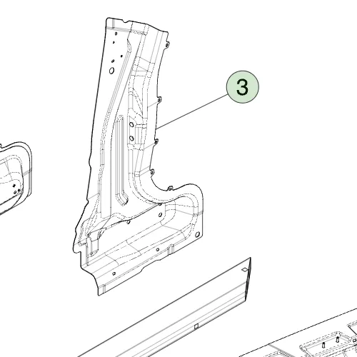 1818940-ST-G Збірка внутрішньої частини стійки C — права сторона ASSEMBLY – C-PILLAR INNER – RIGHT