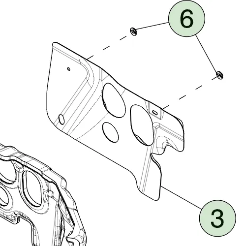 1800676-00-B Правий демпфер панелі приладів DASH ABSORBER – RIGHT HAND