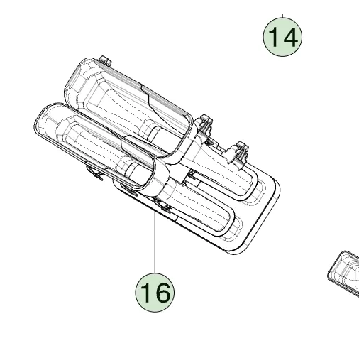 1775725-00-C Повітропровід другого ряду на напрямних 2ND ROW DUCT ON RAILS