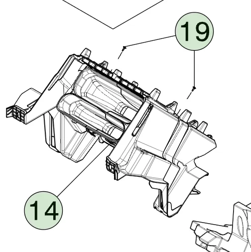 1876562-00-E Верхній кронштейн центральної підлоги CENTER FLOOR UPPER BRACKET