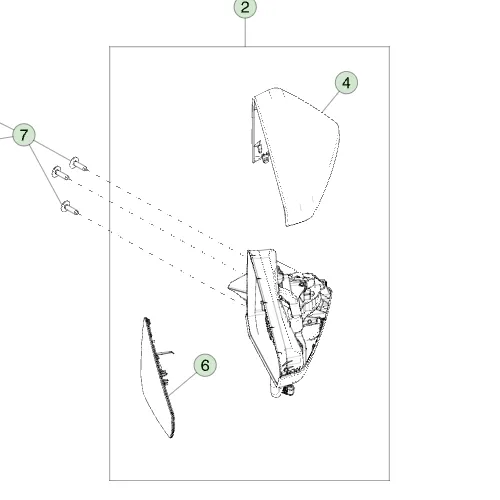 2037461-00-B Вузол (збірка) зовнішнього дзеркала — правий бік EXTERIOR MIRROR ASSEMBLY – RIGHT HAND