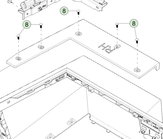1684649-00-C Правий центральний кронштейн підніжки облицювання FASCIA STEP BRACKET CENTER – RIGHT HAND