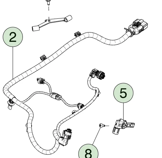 1250781-00-D Жгут проводки кута шасі — задній — лівий CHASSIS CORNER HARNESS – REAR – LEFT HAND