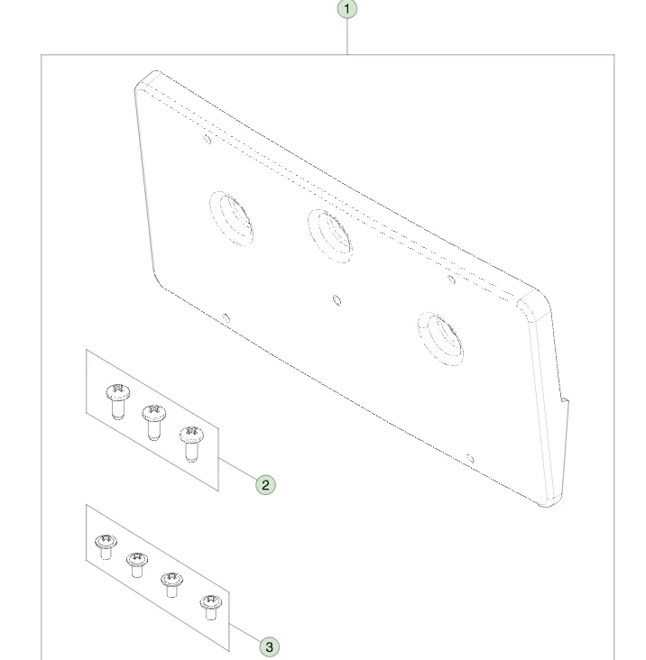 1738004-00-B Передній кріплення (або комплект) номерного знака FRONT LICENSE PLATE ASSEMBLY
