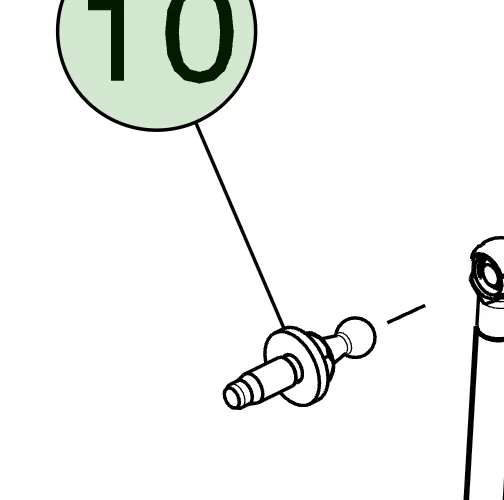 1501254-00-B Кульковий штир з шайбою M8×25 STUD & WASHER