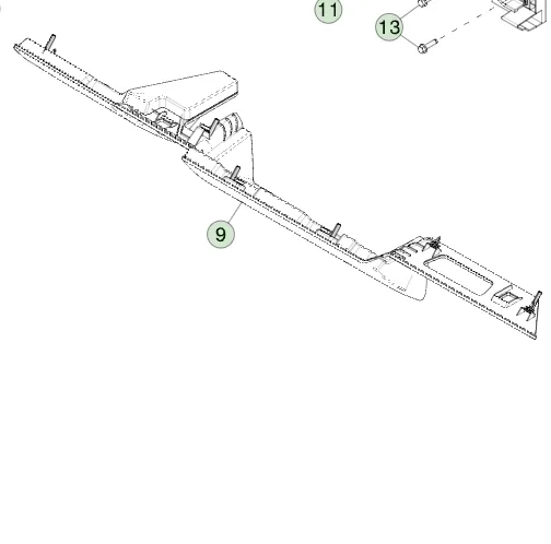 1873327-55-D Захисна кришка ніші для ніг FOOTWELL COVER