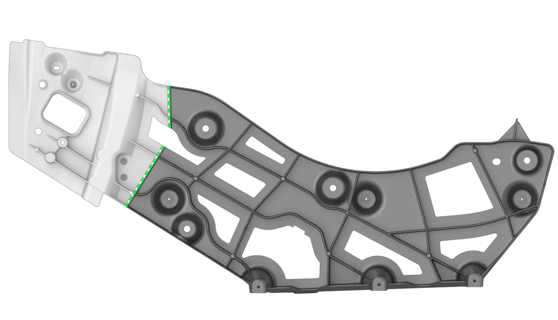 1780928-ST-J Збірка лівої литої стійки (маста) ASSEMBLY – MAST CASTING – LEFT HAND