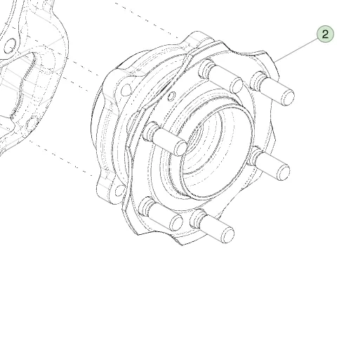 1250171-00-D ПРИВОДНА ВТУЧИНА – 6X139.7MM PCD – 180MM ФЛАНЕЦЬ DRIVEN HUB – 6X139.7MM PCD – 180MM FLANGE