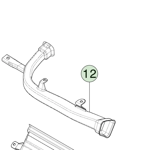 1693003-00-C Повітропровід обігріву бокового вікна — правий бік SIDE WINDOW DEMIST DUCT – RIGHT HAND