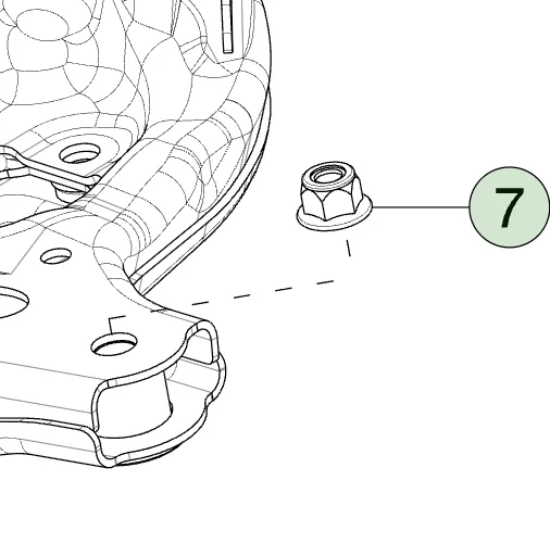 1785556-00-B Фланцева шестигранна гайка M16×2 висота 16 мм сталь клас міцності 8 покриття G10 (G0109) NUT