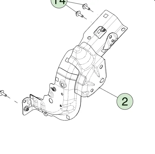 1945864-ST-B Збірка лівої балки крила ASSEMBLY – FENDER BEAM – LEFT HAND