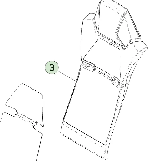 1820054-00-B Другий ряд — вставка з піни для спинки сидіння SECOND ROW – SEAT BACKREST INSERT FOAM