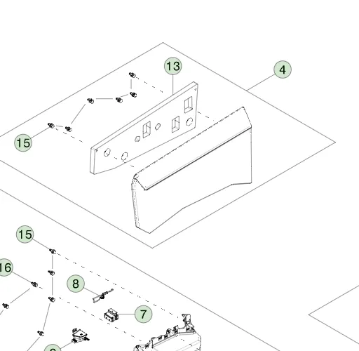 1820495-05-E Поясний молдинг — білий — задній права сторона BELTLINE ASSEMBLY – WHITE – REAR RIGHT HAND