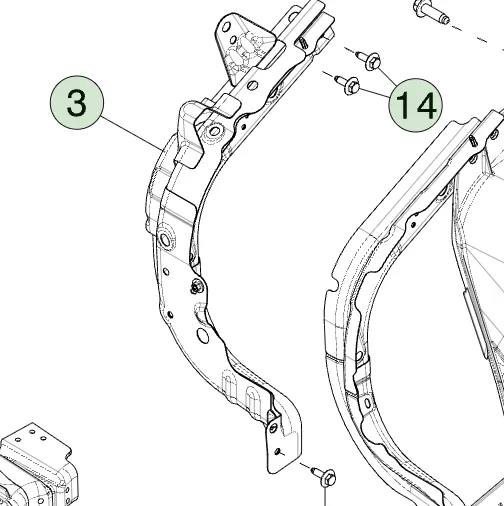 1945865-ST-B Збірка правої балки крила ASSEMBLY – FENDER BEAM – RIGHT HAND