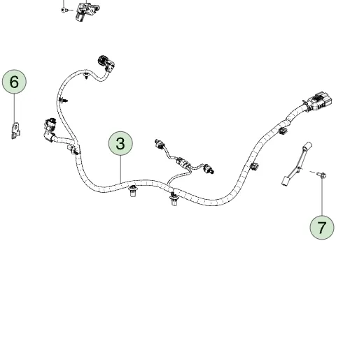 1250786-00-D Жгут проводки кута шасі — задній — правий CHASSIS CORNER HARNESS – REAR – RIGHT HAND