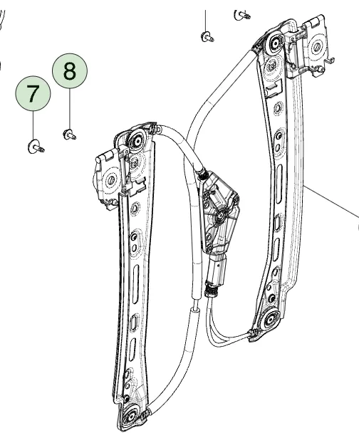 1873122-00-C Механізм склопідйомника задніх лівих дверей WINDOW REGULATOR MECHANISM – REAR – LEFT HAND