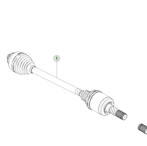 1250161-00-C Піввісь – 334 мм x 588 мм задня HALFSHAFT – 33.4MM X 588MM SHAFT – REAR