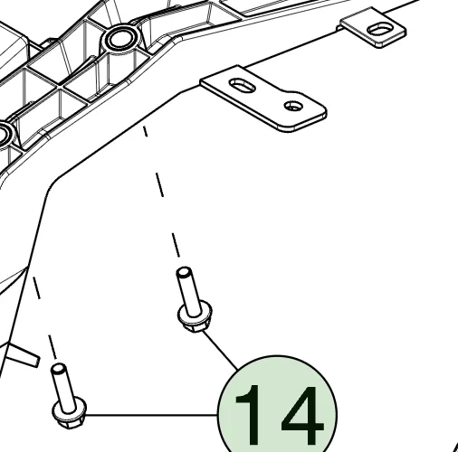 1129025-00-A Болт з фланцем М6×1.0×30 клас міцності 8.8 покриття цинк-нікель зі змазкою для переднього датчика прискорення BOLT