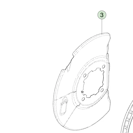 1250651-00-C Передній гальмівний щиток – ліва сторона FRONT BRAKE SHIELD – LEFT HAND