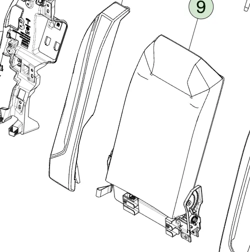 1819974-01-D Вбудований підлокітник сидіння другого ряду SECOND ROW SEAT INTEGRATE ARMREST