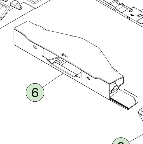 1894877-00-A Накладка на поперечину підйомника сидіння першого ряду FIRST ROW SEAT RISER CROSSMEMBER COVER