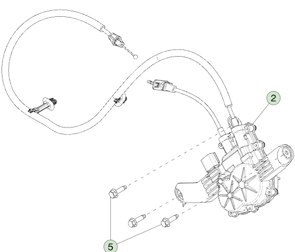 1852435-00-B Привід замка капота HOOD LATCH ACTUATOR