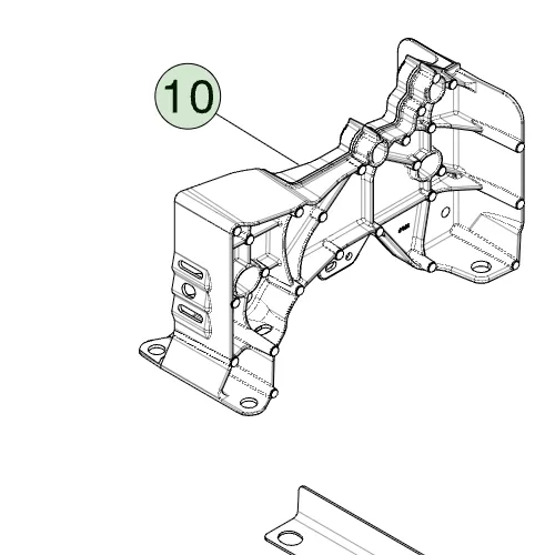 1909960-ST-F Опора заднього сидіння REAR SEAT STANCHION