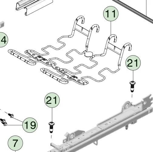 1856023-00-B Підвіска подушки сидіння першого ряду з демпфером FIRST ROW SEAT CUSHION SUSPENSION WITH DIP