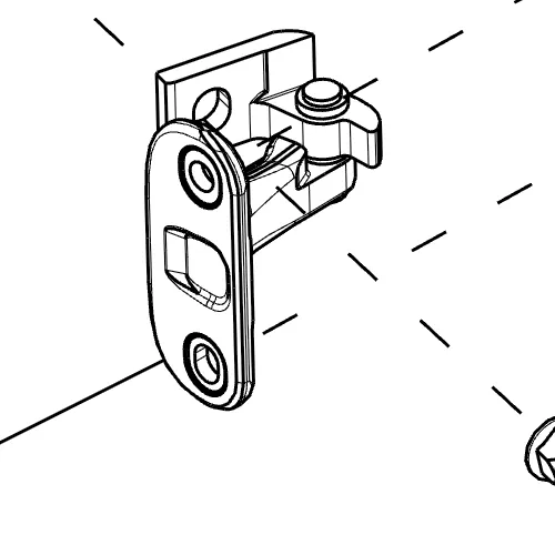 1801459-ST-B Нижня петля передніх дверей ліва DOOR HINGE – FRONT – LOWER – LEFT HAND