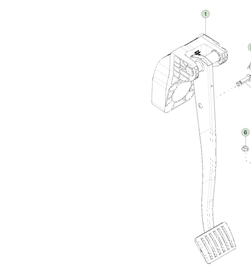 1250691-01-C Педаль гальма BRAKE PEDAL