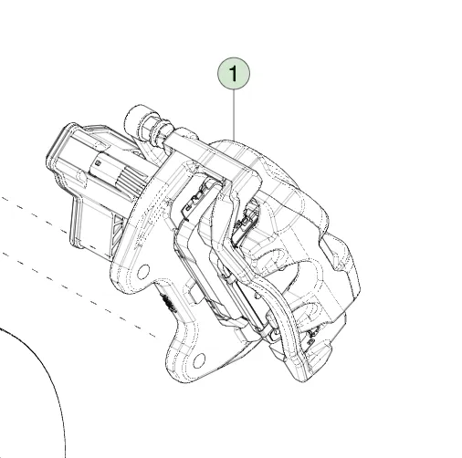 1250641-00-D Задній гальмівний супорт – ліва сторона REAR BRAKE CALIPER – LEFT HAND