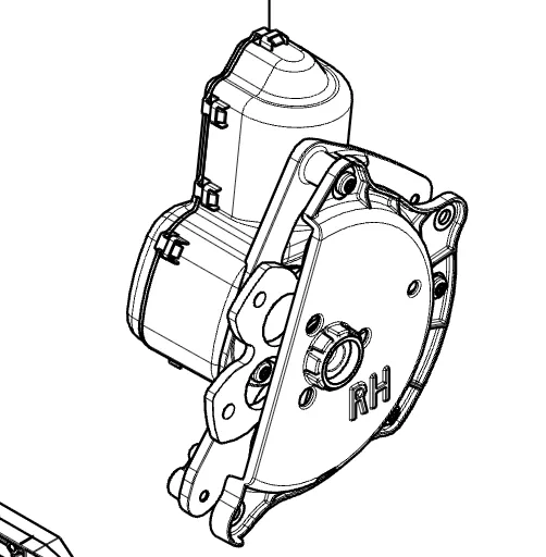 1852127-00-C Збірка привод тонно (права сторона) TONNEAU MOTOR ASSEMBLY – RIGHT HAND