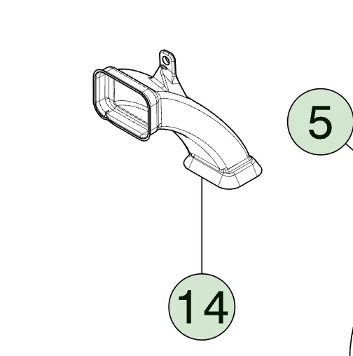 1908225-00-D Підключальний повітропровід підлоги JUMPER FLOOR DUCT