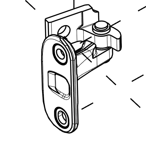 1801460-ST-B Верхня права петля передніх дверей DOOR HINGE – FRONT – UPPER – RIGHT HAND